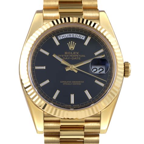 rolex oyster perpetual day date gold new